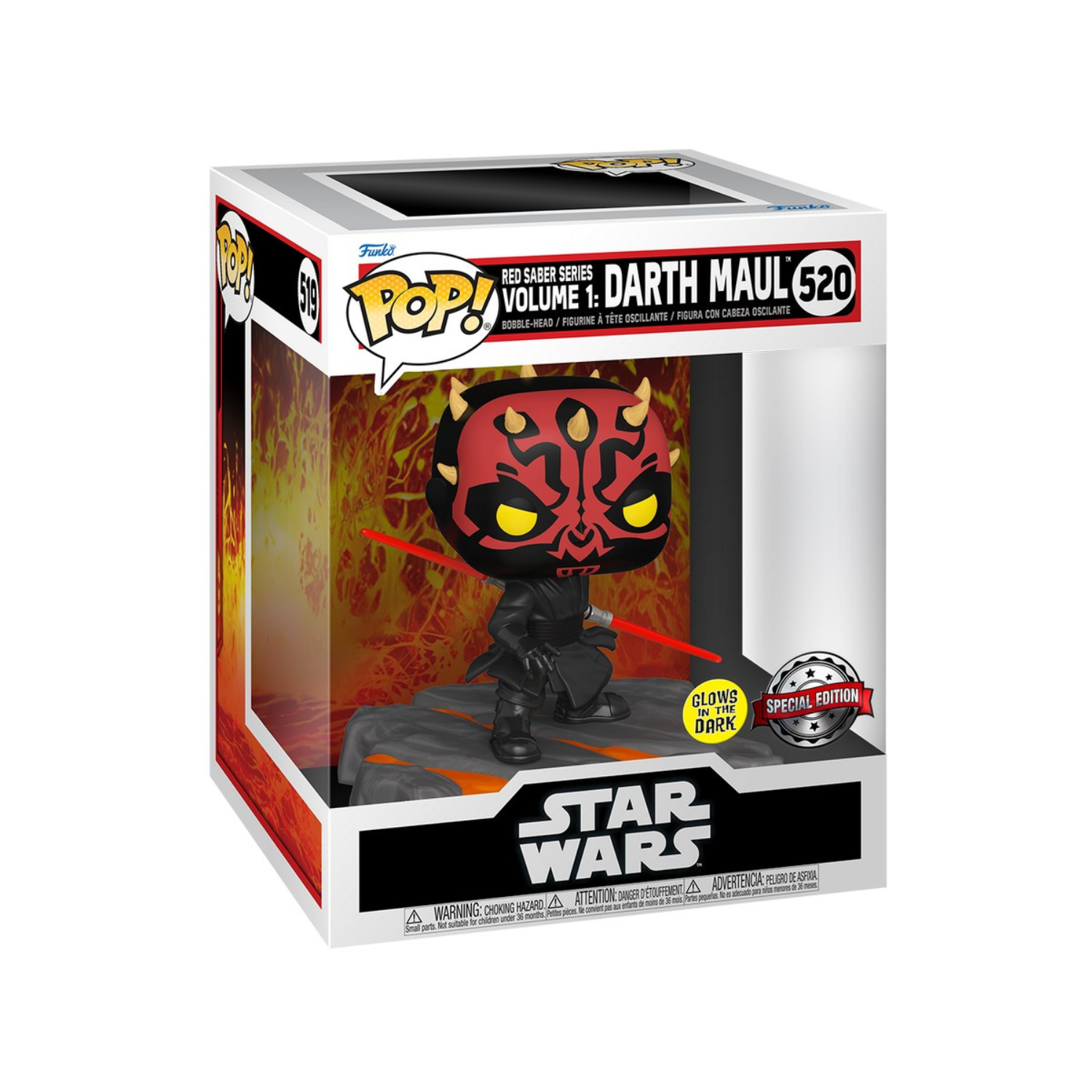 Funko Darth Maul Red Saber Series Volume 1 Glows in the Dark Special Edition 520 (Star Wars)