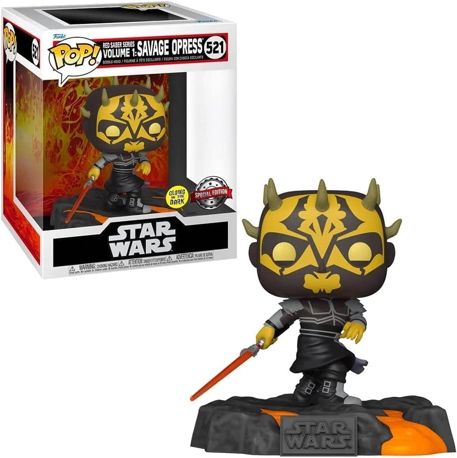 Funko Red Saber Volume 1 Savage Opress Glows in the Dark Special Edition 521 (Star Wars)