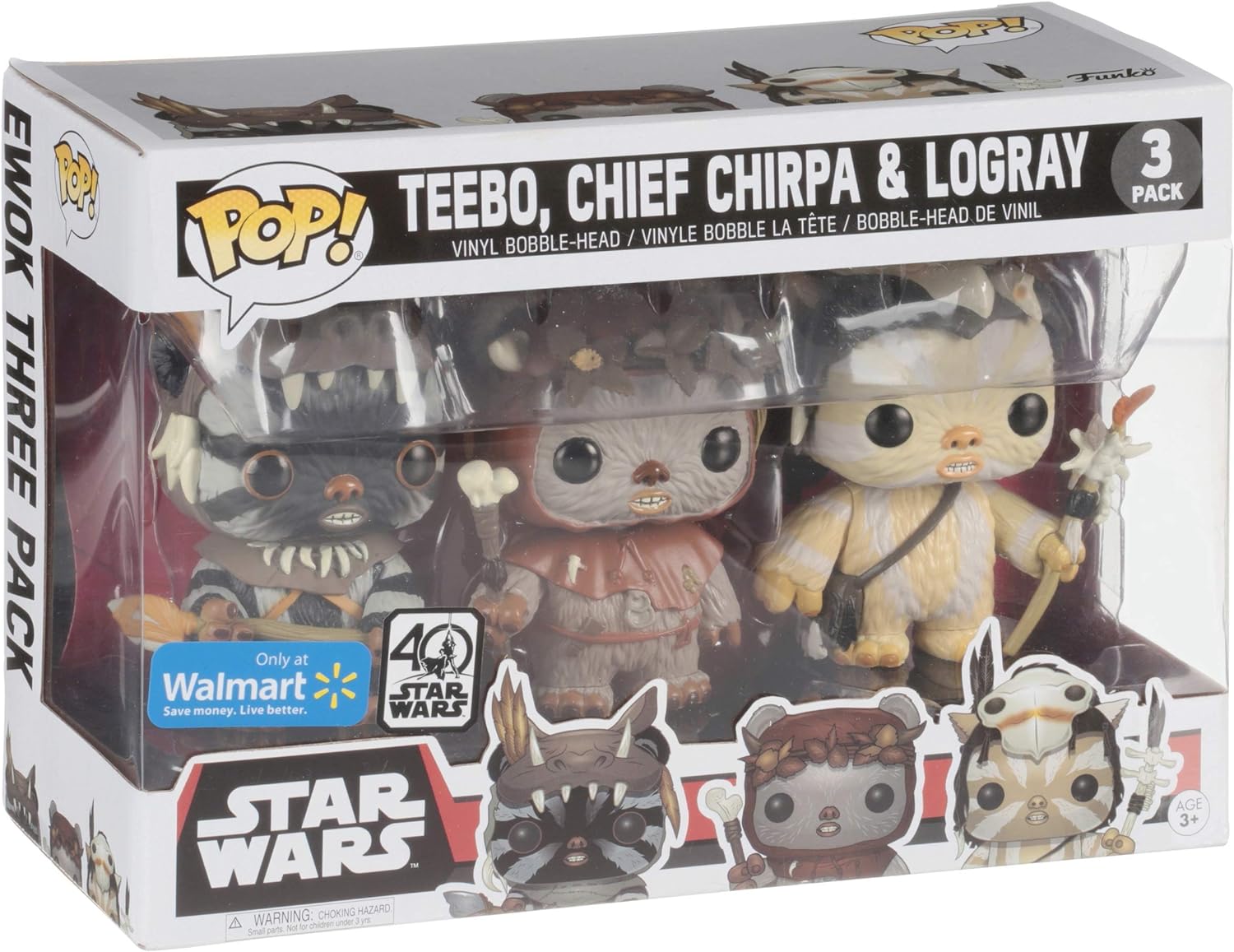 Funko Teebo, Chief & Logray 3 Pack Pack Only at Walmart (Star Wars)