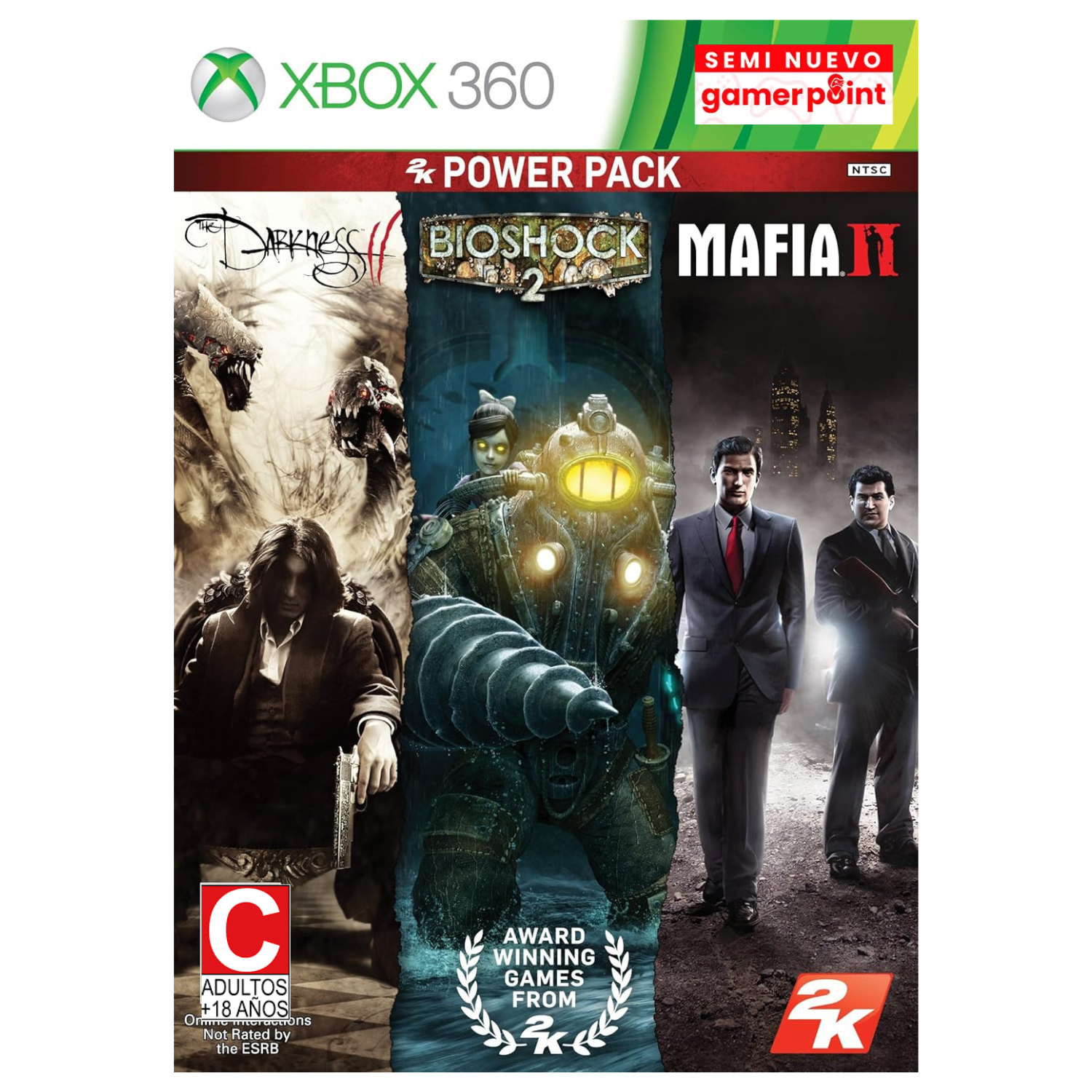 2K Power Pack The Darkness II, Bioshock 2 y Mafia II Xbox 360 Usado