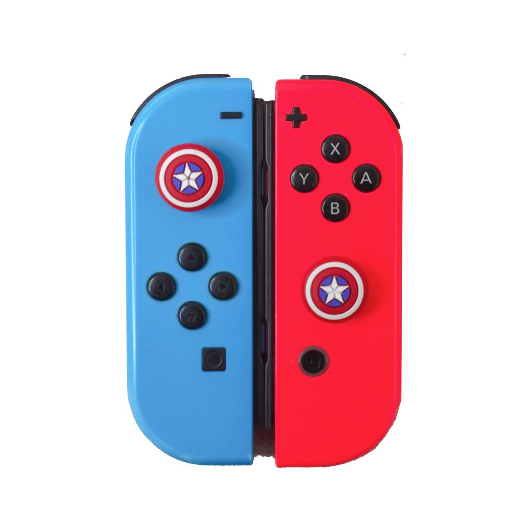 Thumb Grips Genéricos Captain America Logo Nintendo Switch