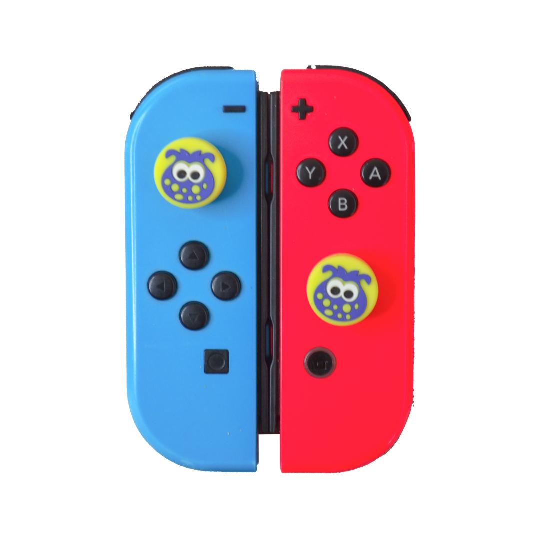 Thumb Grips Genéricos Splatoon Squid Azul y Amarillo Nintendo Switch