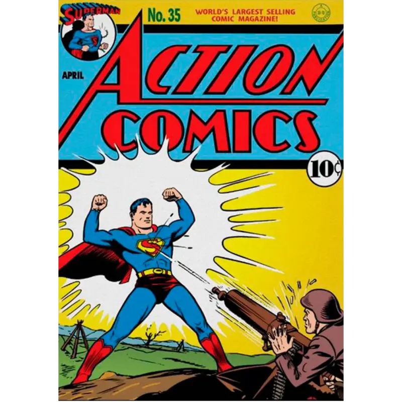 Poster Exclusivo (Piezas Limitadas) Portada De Super Man Action Comics Nº35